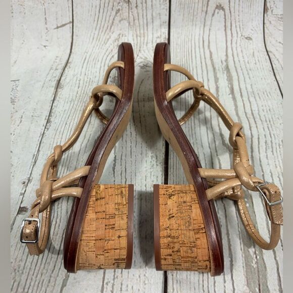 Matt Bernson Elba Sandals Rose Gold Knot Strap Block Heel Sundance Size 10 - Picture 7 of 10